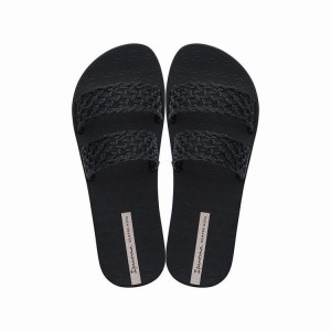 Chanclas Ipanema Renda Mujer Negras | 79614HQIY