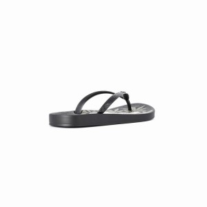 Chancletas Ipanema Ana Hibiscus Mujer Negras Beige | 06721YMNX