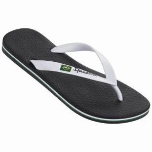 Chancletas Ipanema Brasil Classic II Ad Hombre Negras Blancas | 84320GCIU