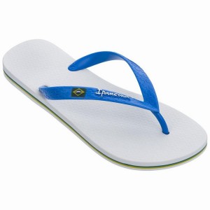 Chancletas Ipanema Brasil Classic II Ad Hombre Blancas Azules | 59741QISO
