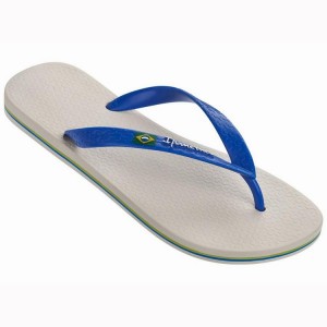 Chancletas Ipanema Classic Brazil II Hombre Beige Azules | 68795NADL