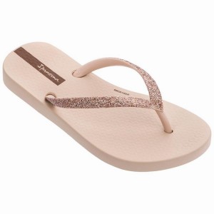 Chancletas Ipanema Glitter IV Niños Beige | 75296ATOV