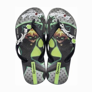 Chancletas Ipanema Ladybug Niños Negras Verde | 60784TUPQ