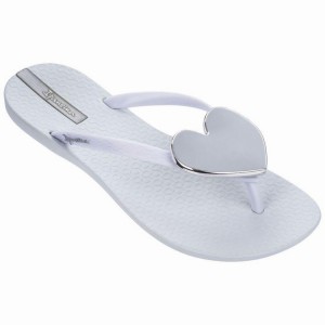 Chancletas Ipanema Maxi Moda II Mujer Blancas Plateadas | 19530NRSD