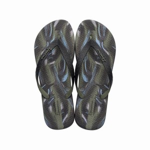 Chancletas Ipanema Parati II Hombre Negras Verde | 23954NLBT