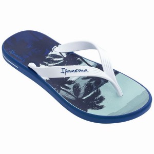 Chancletas Ipanema Posto 10 Temas Hombre Azul Marino Blancas | 46028XYBV