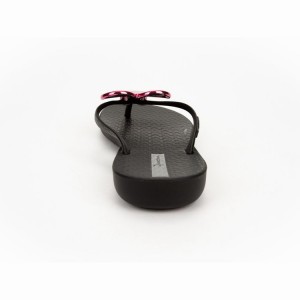 Chancletas Ipanema Wave Heart Niños Negras Rojas | 23418TOPD